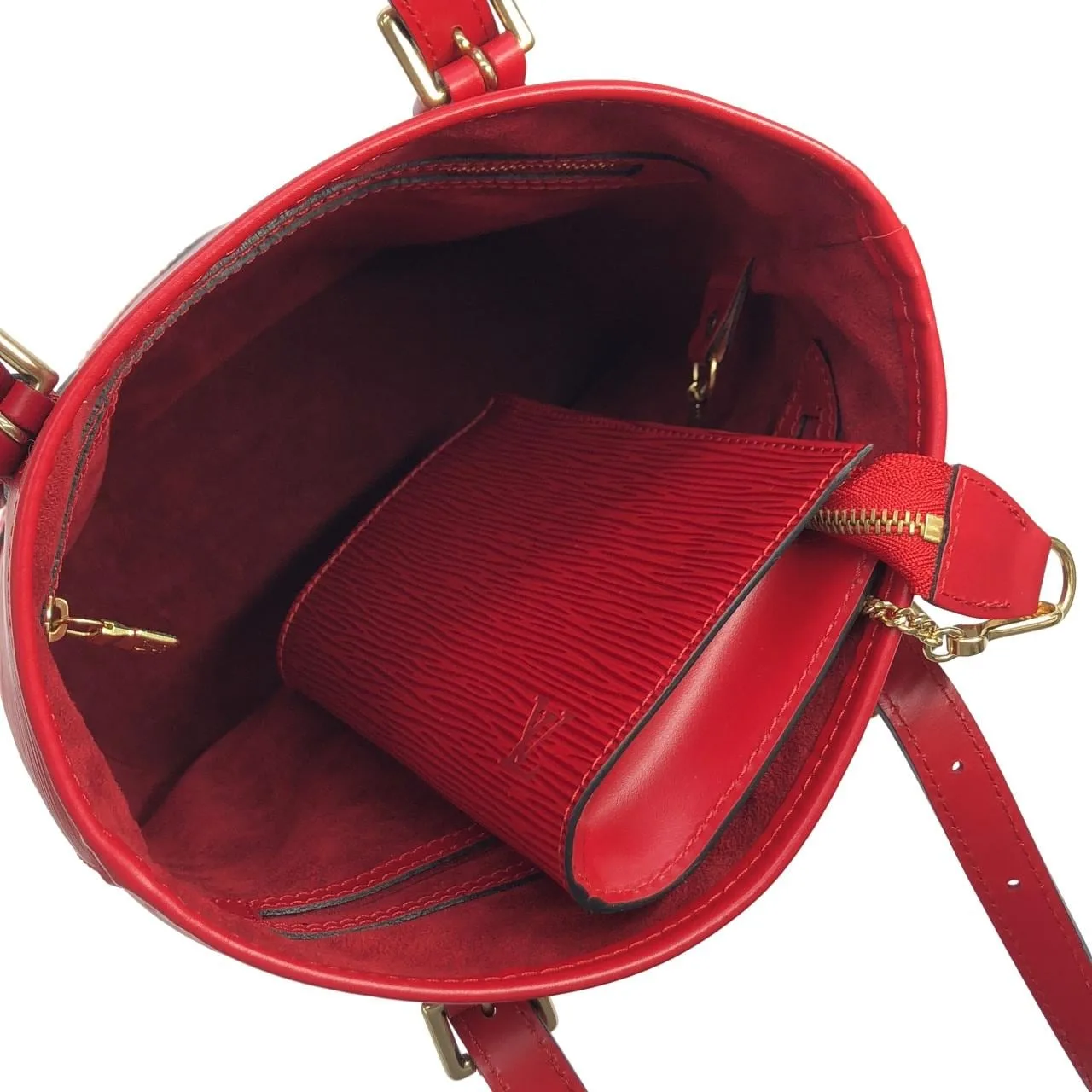 LOUIS VUITTON M5899E Handbag Epi Rouge Epi 中古品A - 縮圖 6