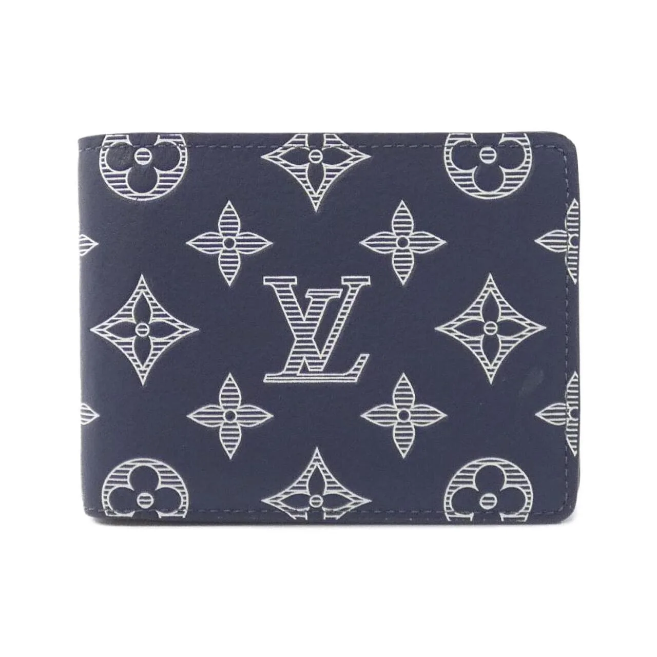 LOUIS VUITTON M83379 Coin Case Monogram Navy