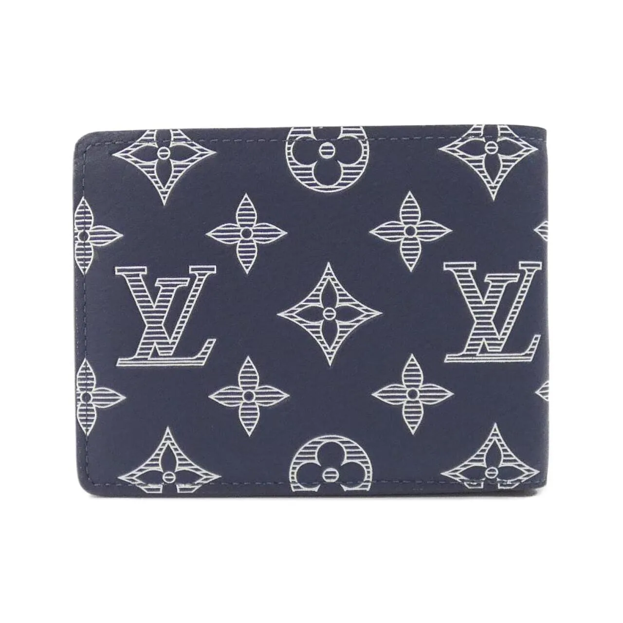 LOUIS VUITTON M83379 Coin Case Monogram 深藍色 Monogram 中古品A - 縮圖 2