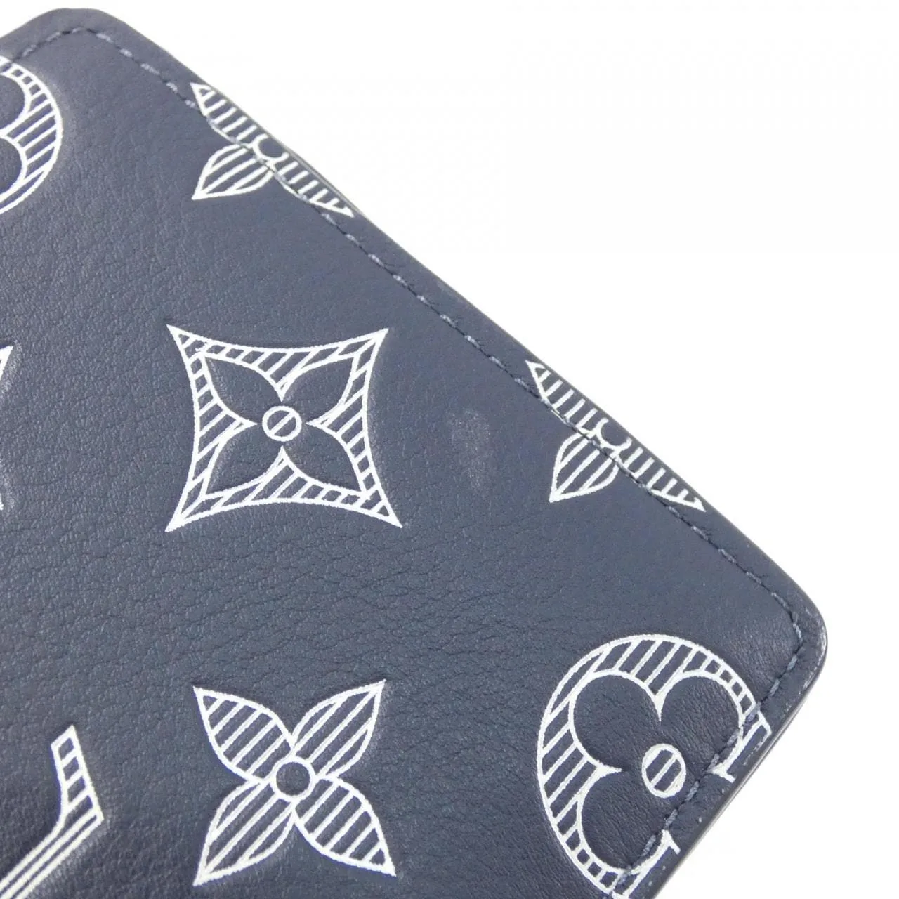 LOUIS VUITTON M83379 Coin Case Monogram 深藍色 Monogram 中古品A - 縮圖 3