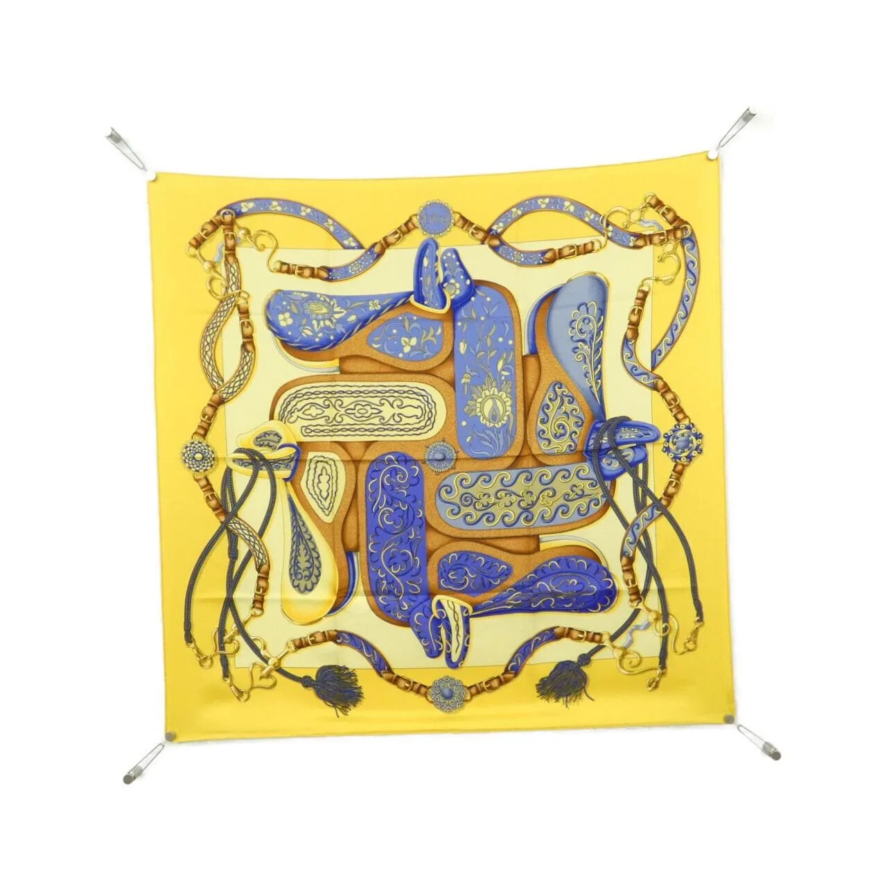 HERMES Scarf Blue