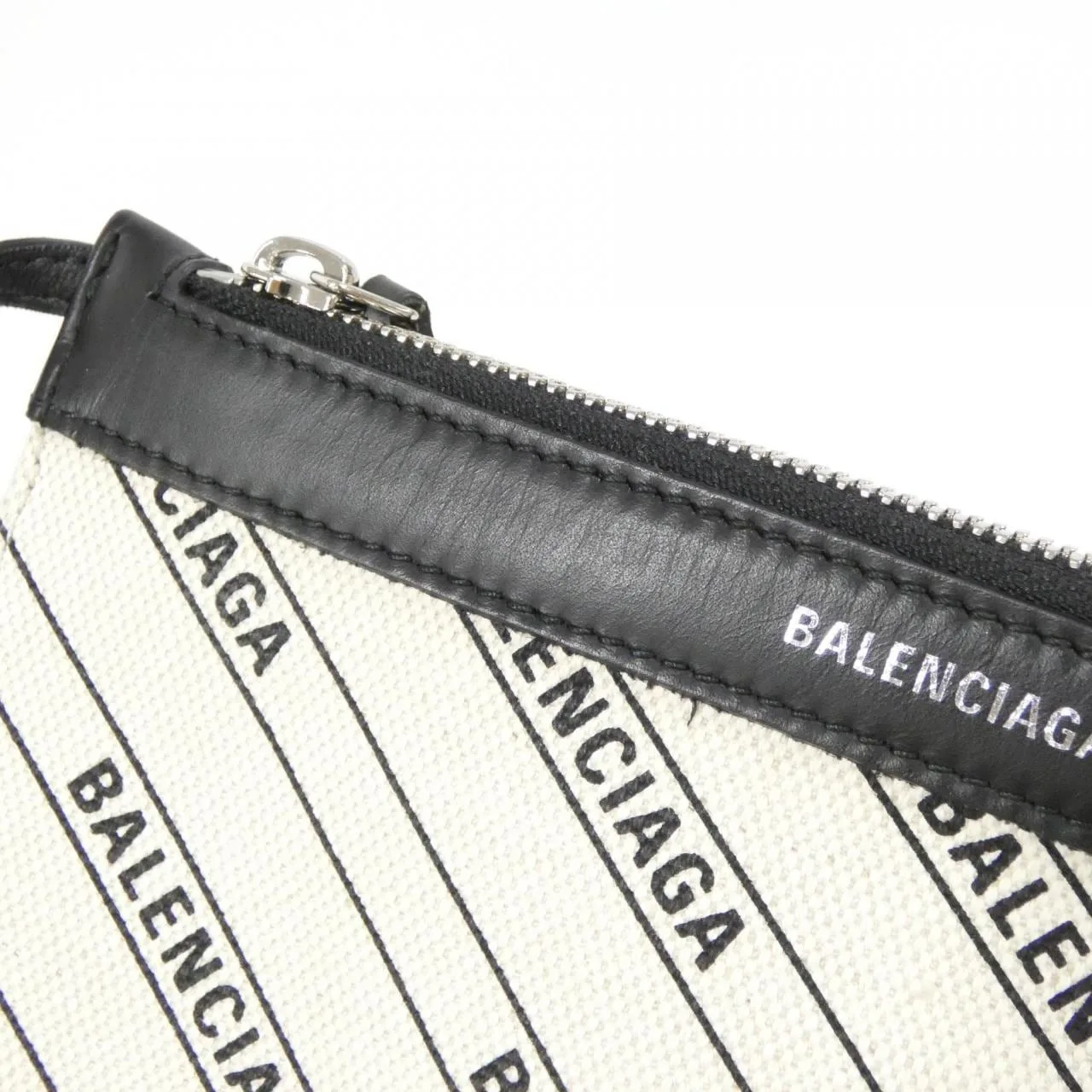 BALENCIAGA 339933 KMZAN Handbag Canvas 深藍色 帆布 中古品B - 縮圖 8