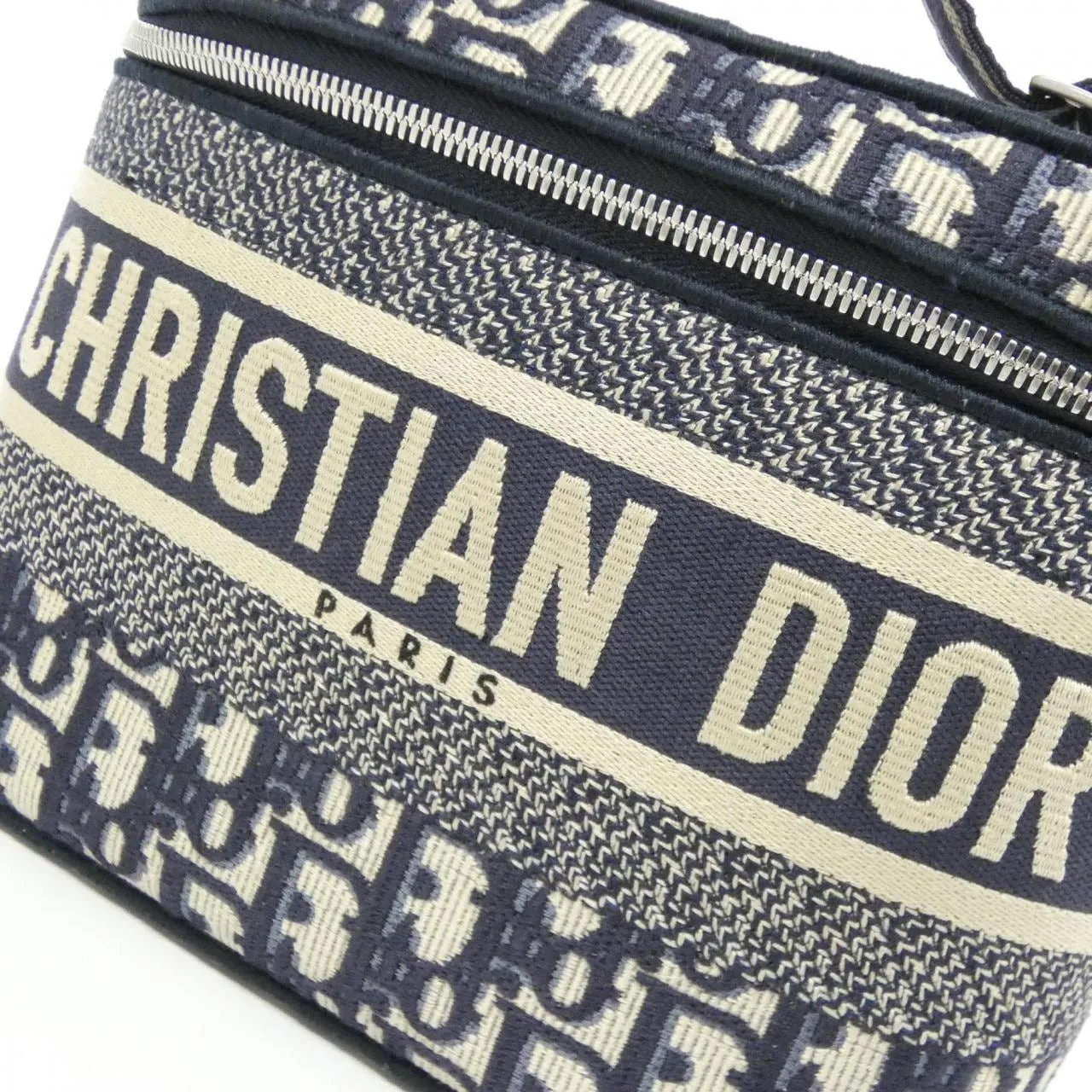DIOR Book Tote S5417VRIW Handbag Canvas 黑色 帆布 中古品A - 縮圖 4