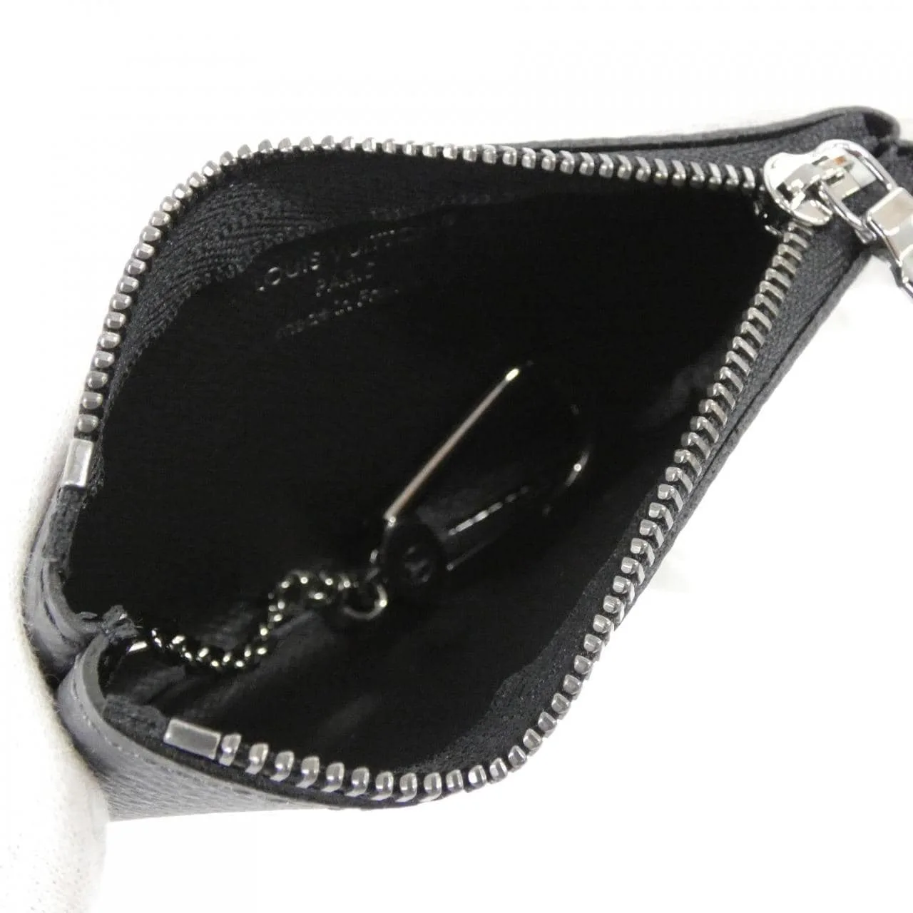 LOUIS VUITTON Pochette M80905 Coin Case Monogram 黑色 Monogram 中古品A - 縮圖 4