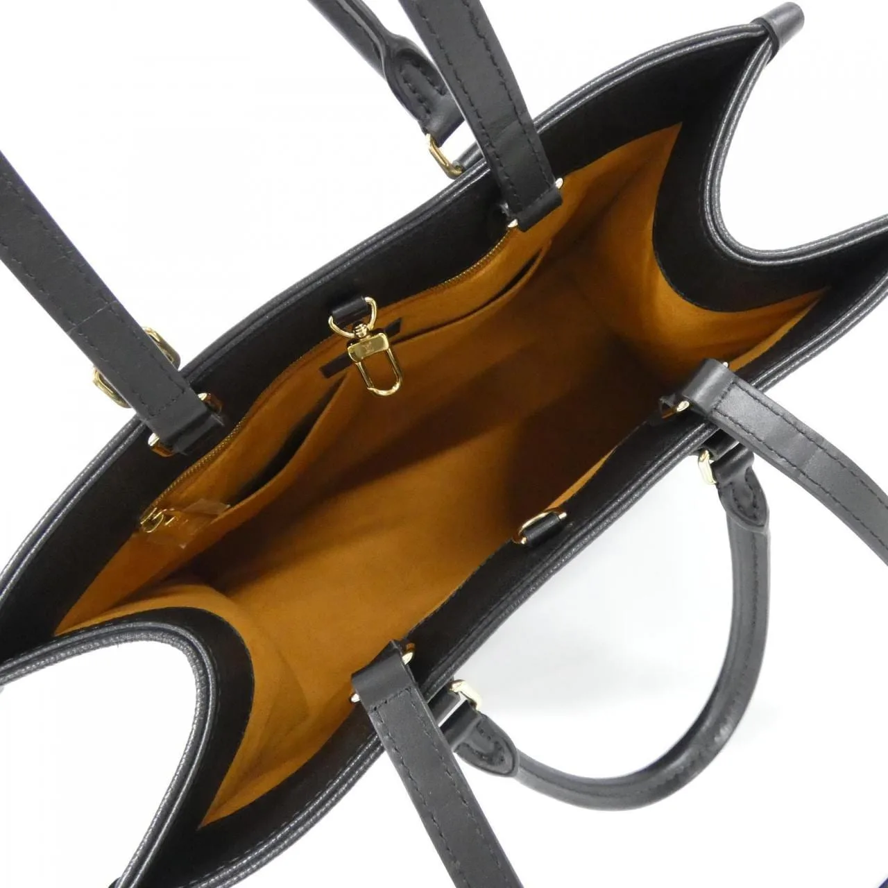 LOUIS VUITTON OnTheGo M45595 Handbag Monogram 黑色 Monogram 中古品A - 縮圖 6