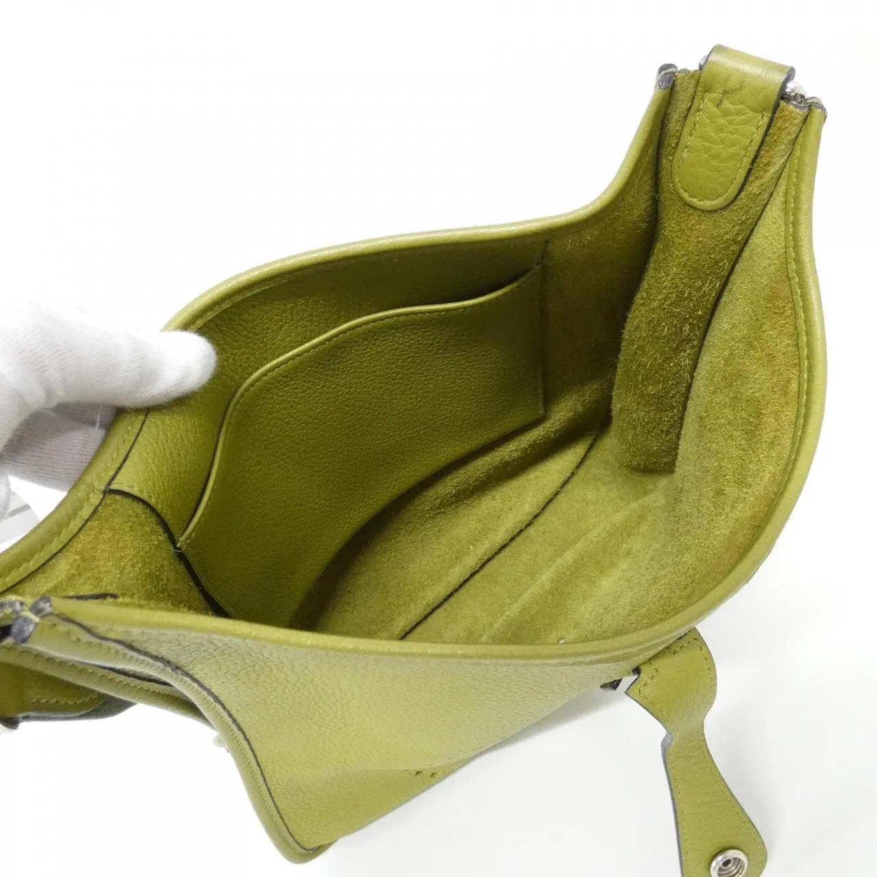 HERMES Evelyne 038084CK Shoulder Clemence 黑色 Clemence 皮 中古品B - 縮圖 7