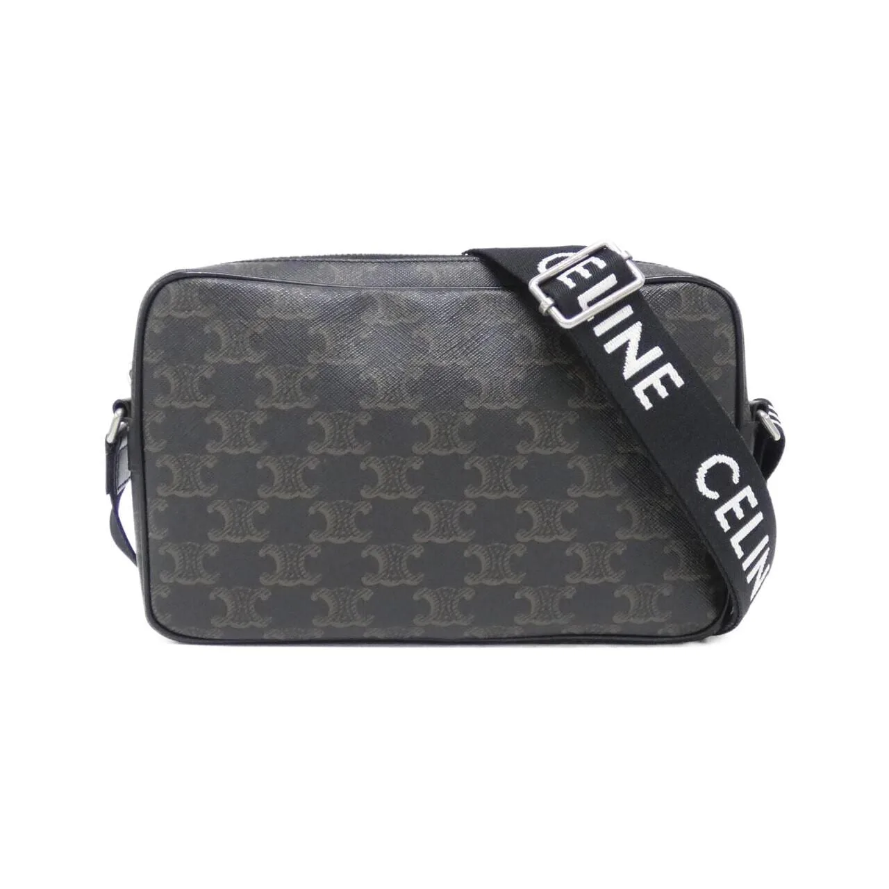 CELINE 197202DND Shoulder Canvas Black