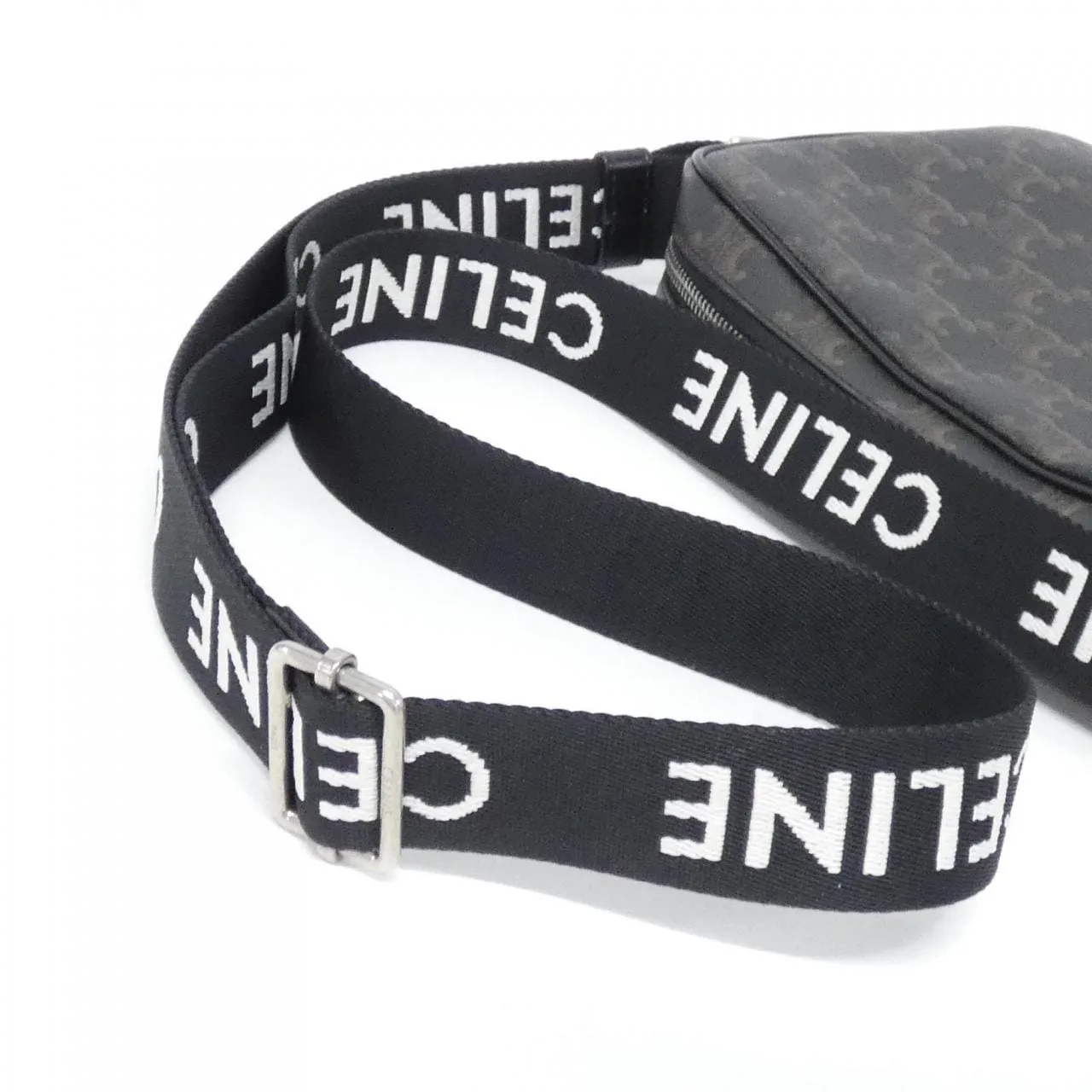 CELINE 197202DND Shoulder Canvas 黑色 帆布 中古品A - 縮圖 3