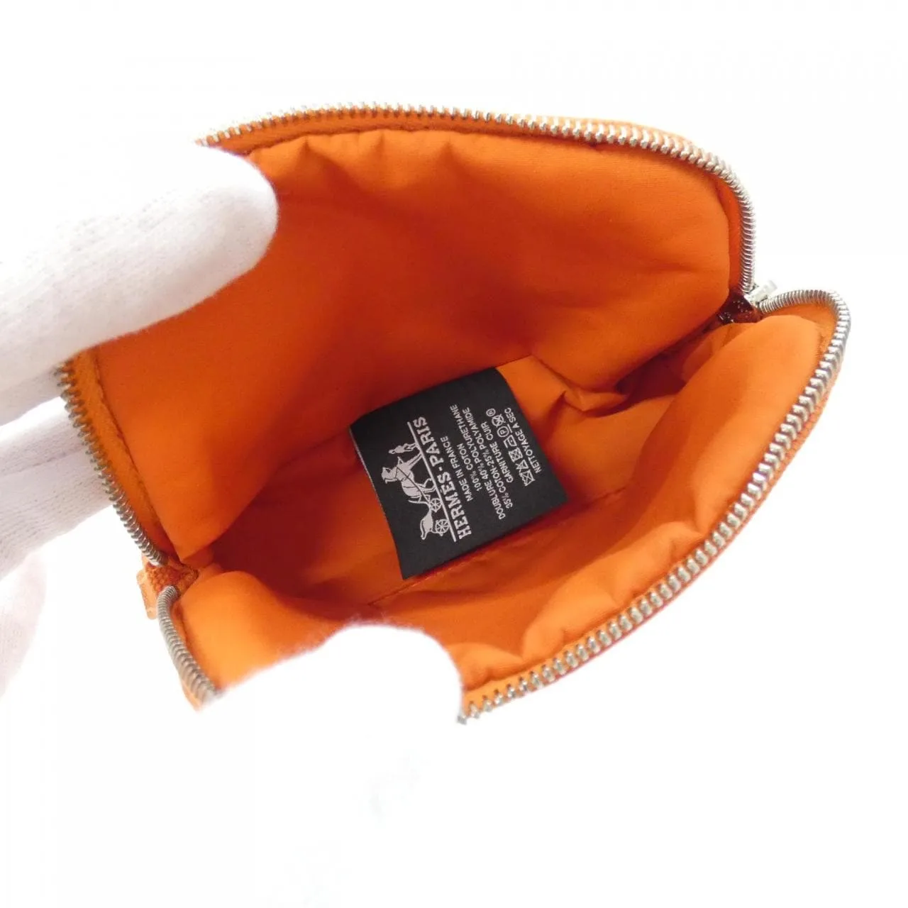 HERMES Bolide 103772M Pouch Canvas Orange Canvas Rank A - Thumbnail 7