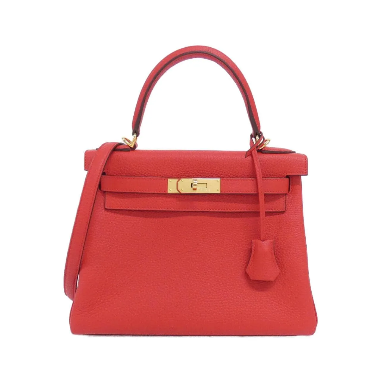 HERMES 027630CC Handbag Togo Rouge