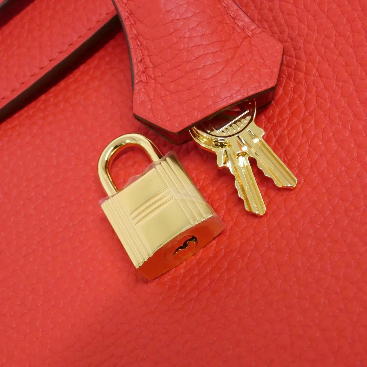 HERMES Kelly 027630CC Handbag Togo Rouge Togo 牛皮 未使用品 - 縮圖 4