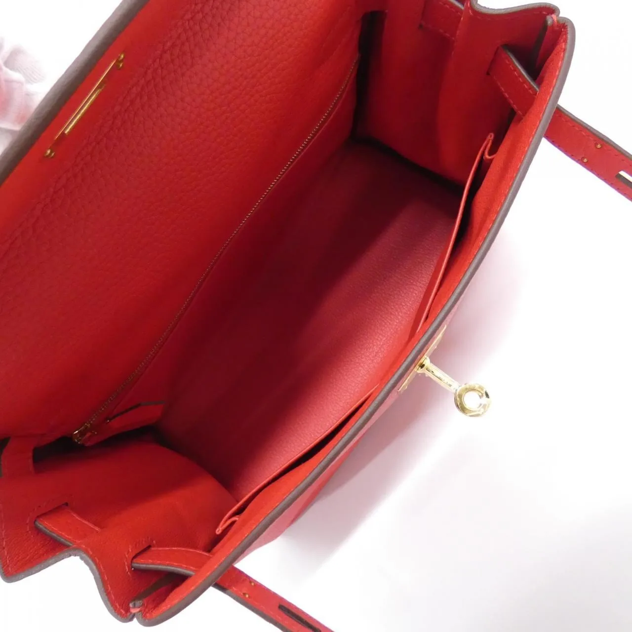 HERMES Kelly 027630CC Handbag Togo Rouge Togo 牛皮 未使用品 - 縮圖 6