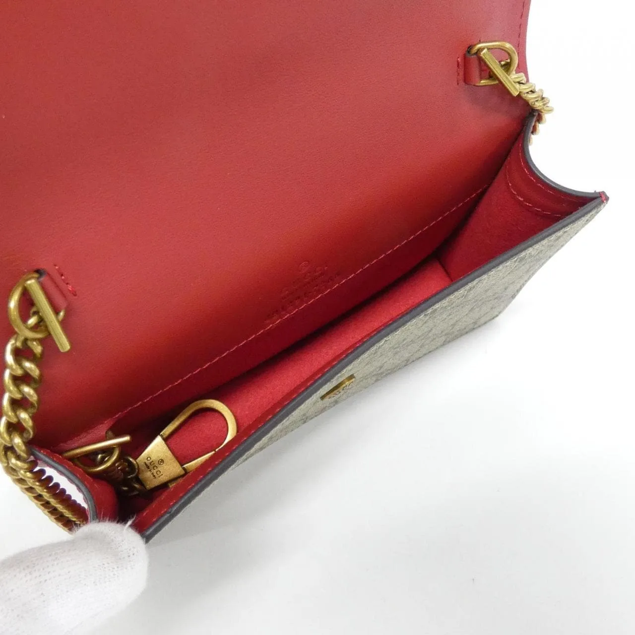 GUCCI 481291 K9GXT Shoulder Canvas 黑色 帆布 中古品A - 縮圖 6