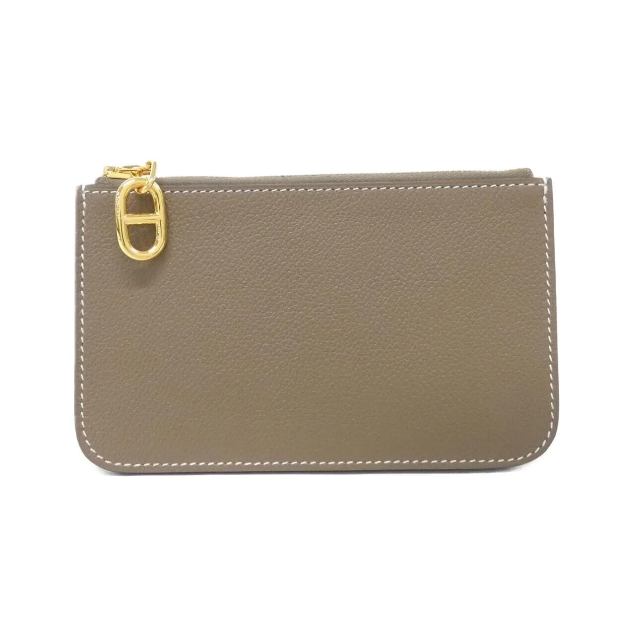 HERMES 086311CC Card Case Etoupe