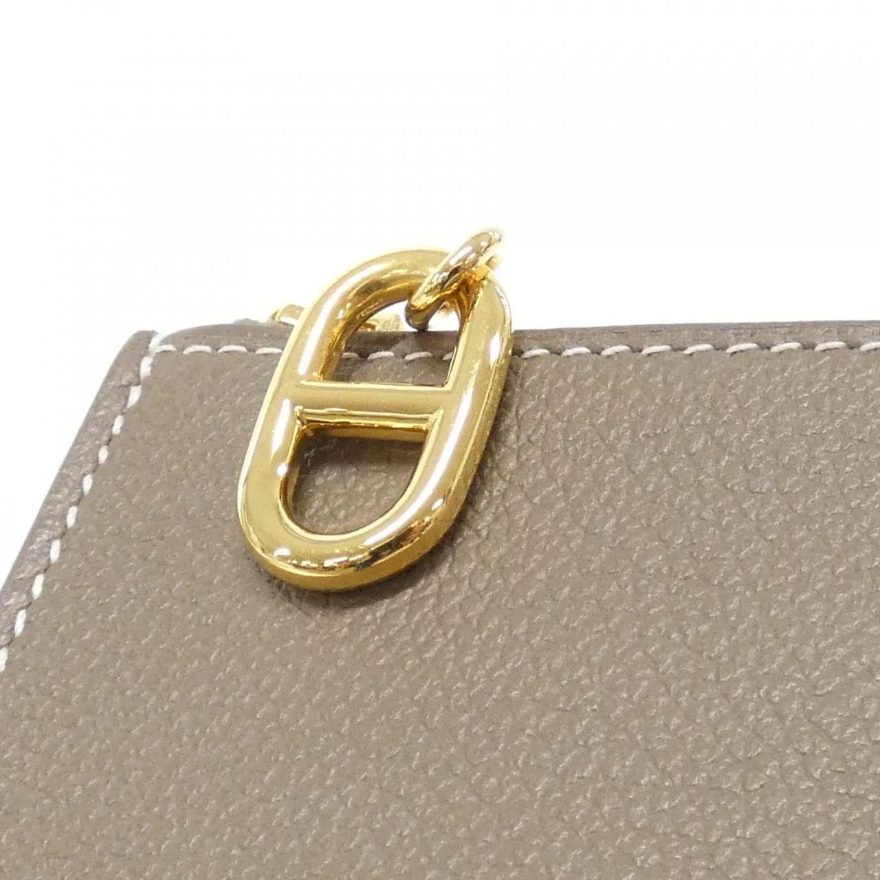 HERMES 086311CC Card Case Etoupe 中古品A - 縮圖 2