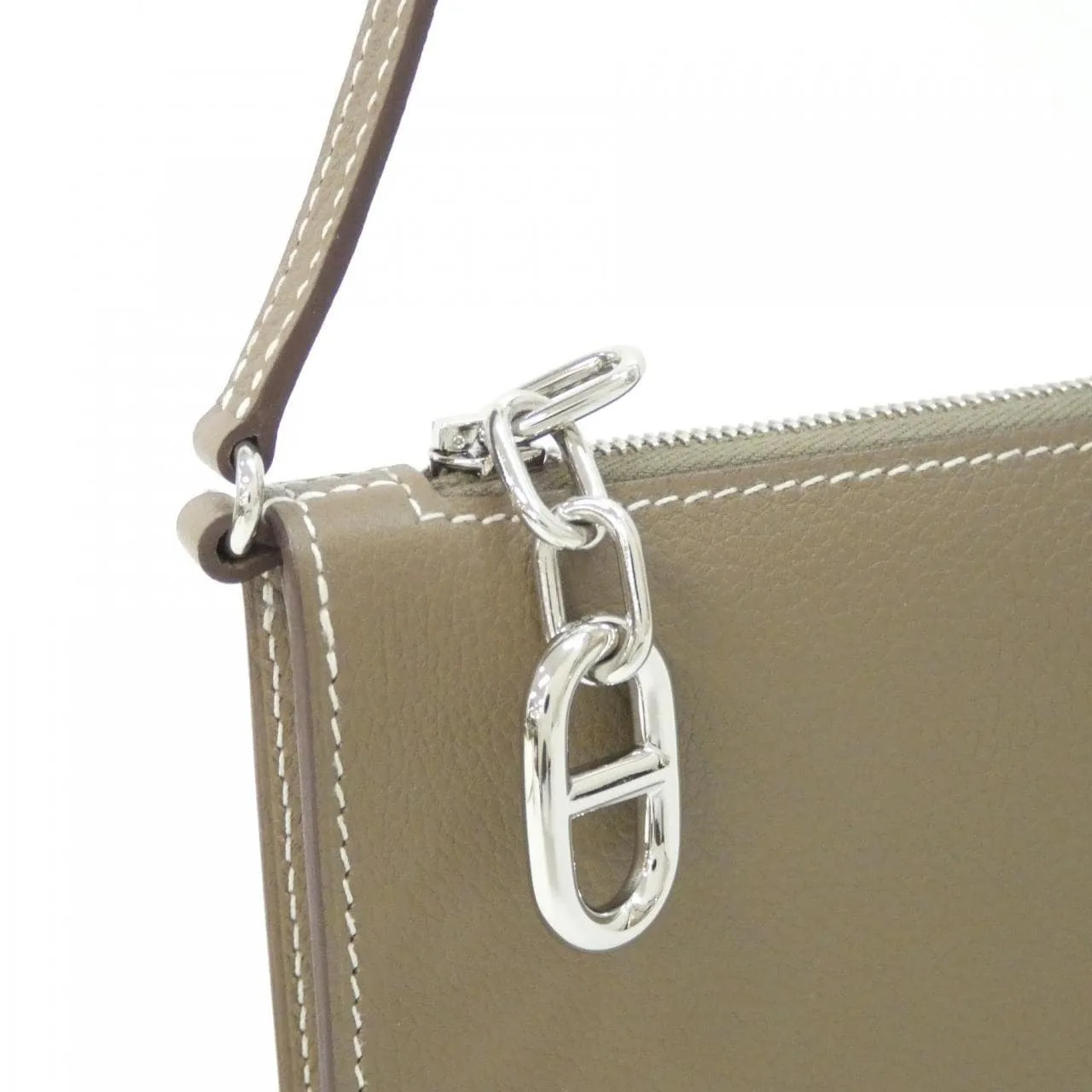 HERMES 086888CK Pouch Etoupe Rank A - Thumbnail 3