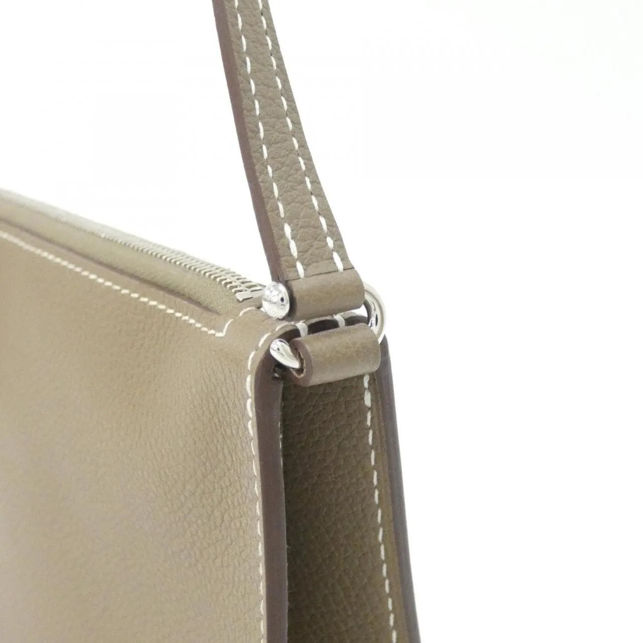 HERMES 086888CK Pouch Etoupe Rank A - Thumbnail 4