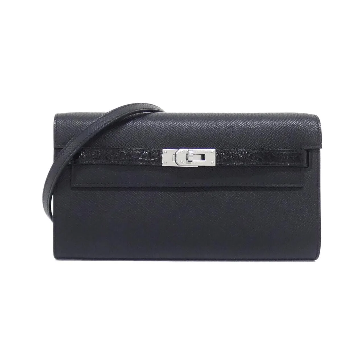 HERMES Kelly 082210CK Wallet Epsom Black