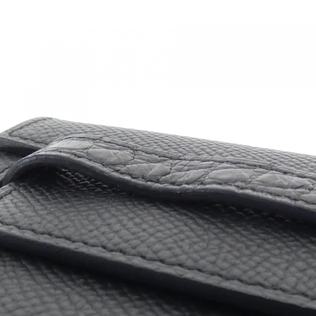 HERMES Kelly 082210CK Wallet Epsom Black Epsom Leather Rank A - Thumbnail 4