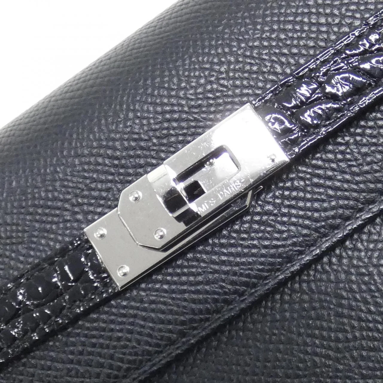 HERMES Kelly 082210CK Wallet Epsom Black Epsom Leather Rank A - Thumbnail 7