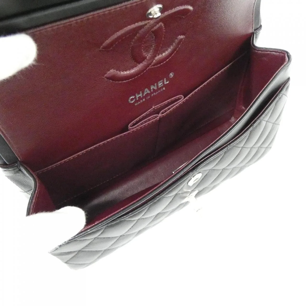 CHANEL Matelasse 1113 Shoulder Lambskin 黑色 羊皮 中古品A - 縮圖 6