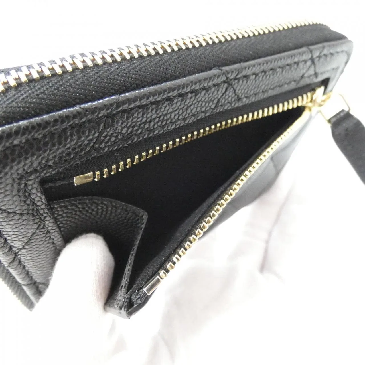 CHANEL AP5082 Wallet Grained Calfskin Black Grained Calfskin Rank A - Thumbnail 9