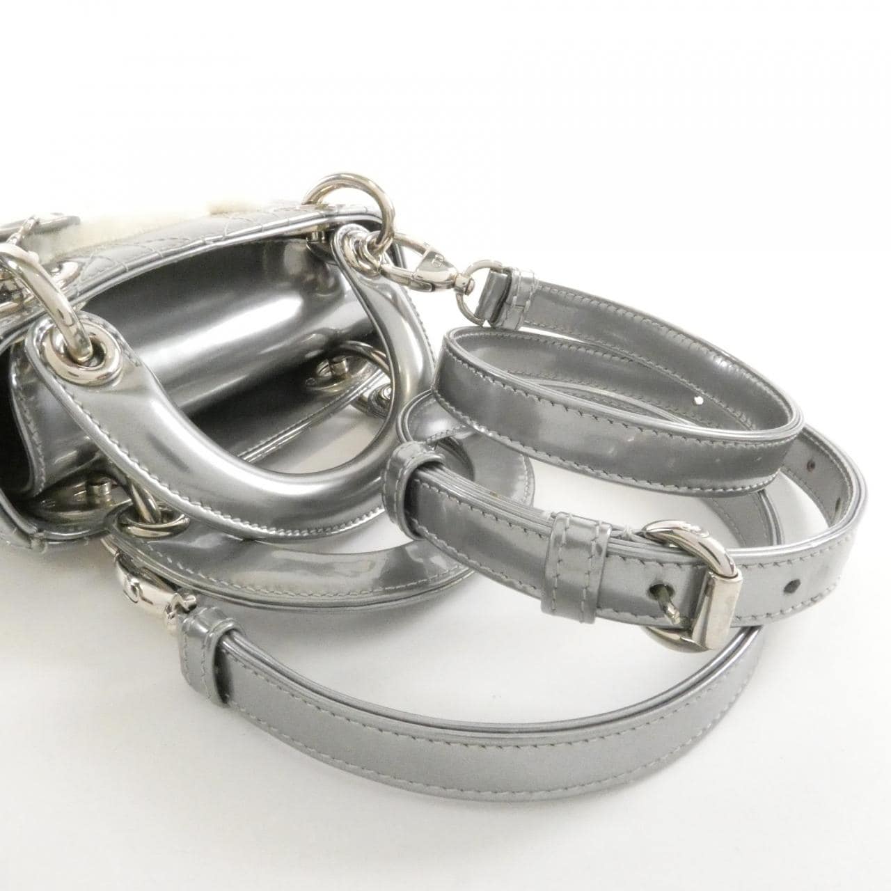 DIOR Handbag Patent Leather 5