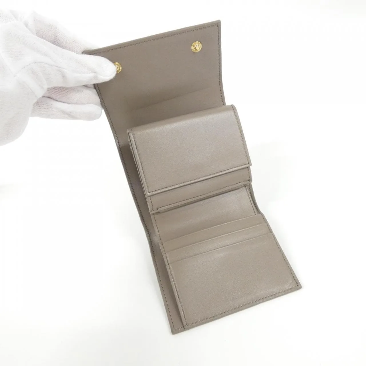 CELINE 10B573BEL Wallet 灰色 中古品A - 縮圖 4