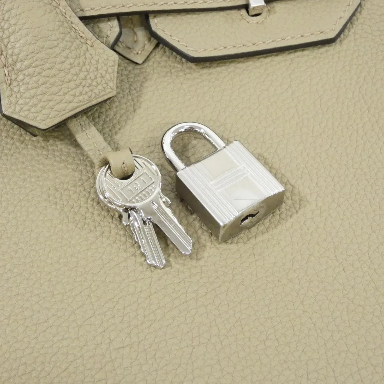 HERMES Birkin 030520CK Handbag Togo 米色 Togo 牛皮 未使用品 - 縮圖 4