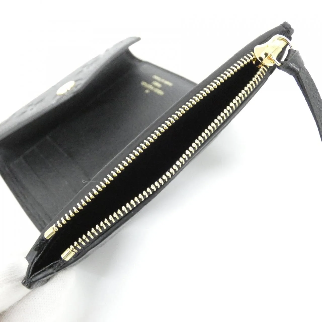 LOUIS VUITTON M64060 Wallet Monogram 黑色 Monogram 中古品A - 縮圖 7