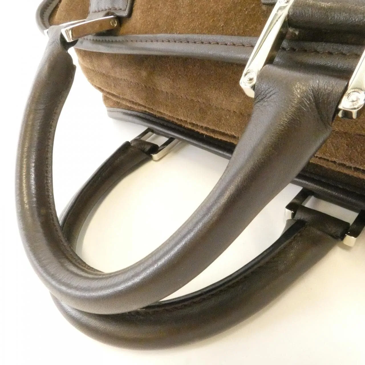 LOEWE Amazona Handbag Brown Rank B - Thumbnail 7