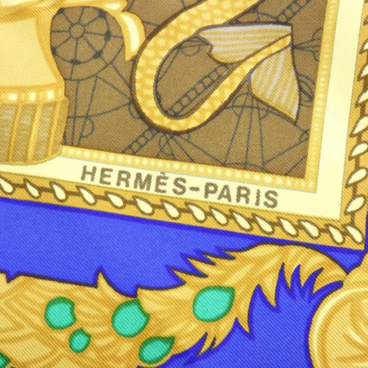 HERMES Scarf Blue Rank A - Thumbnail 2