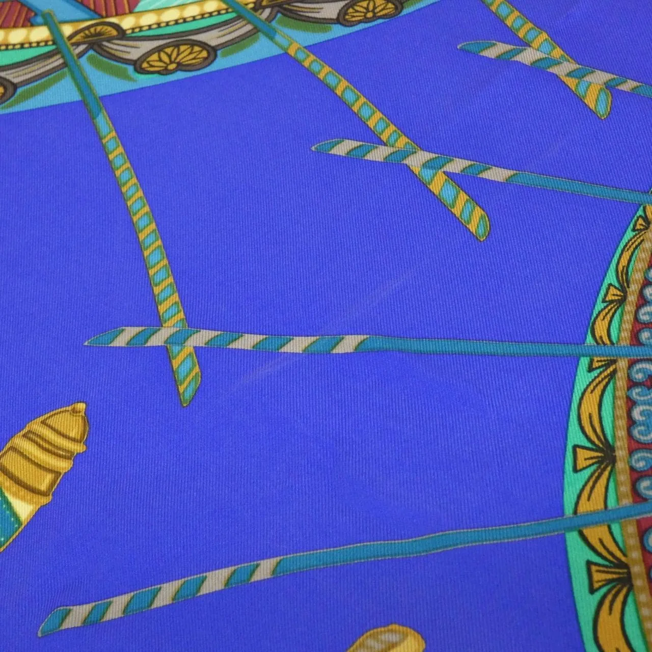 HERMES Scarf Blue Rank A - Thumbnail 3