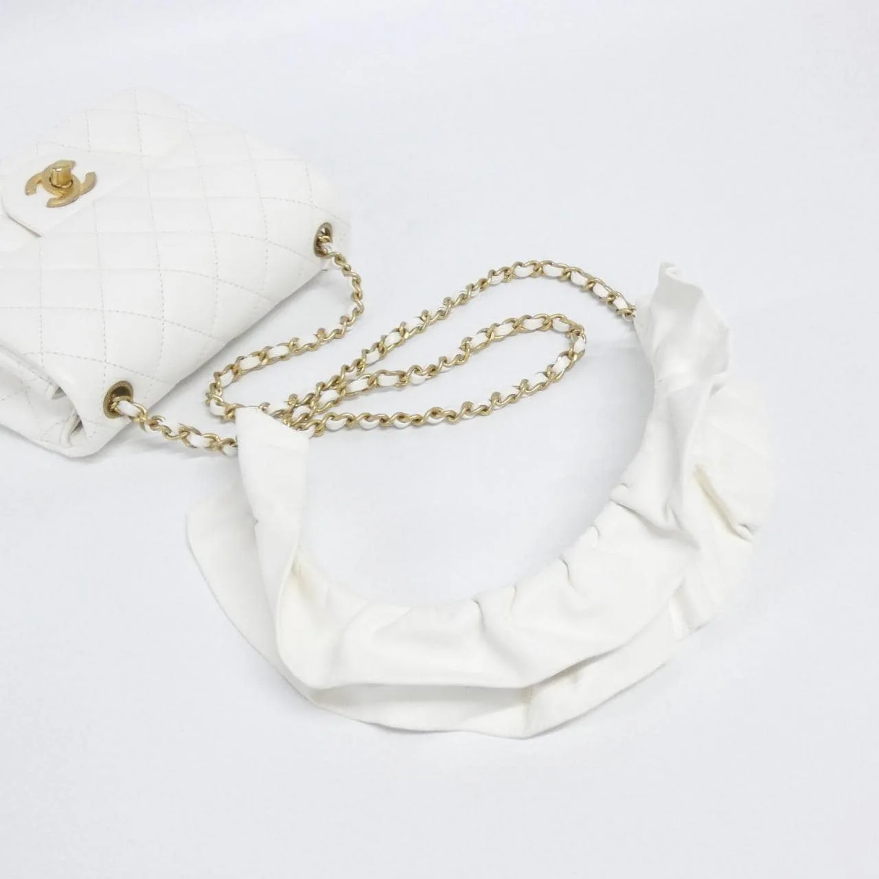 CHANEL AS2203 Shoulder Lambskin White Lambskin Rank A - Thumbnail 7
