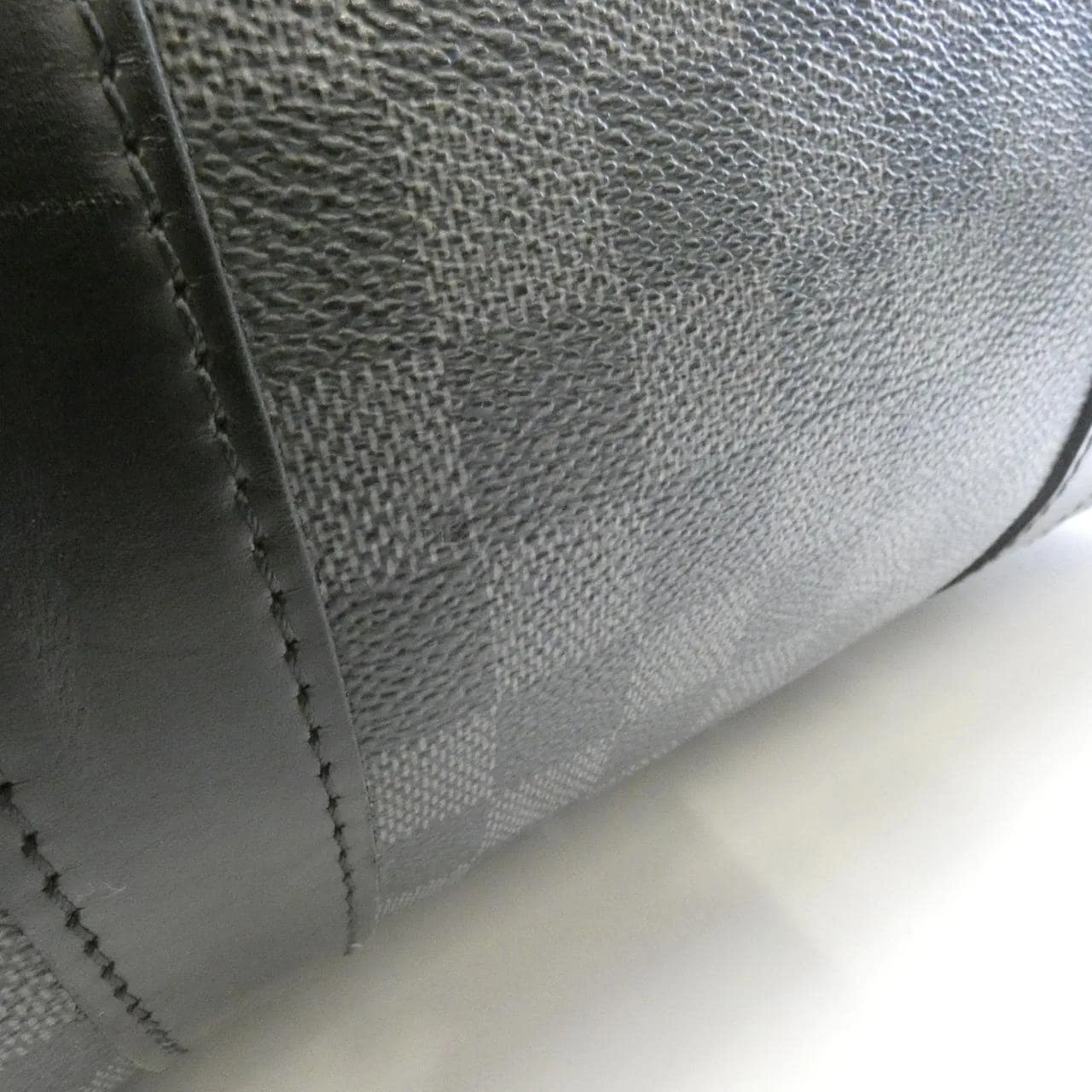 LOUIS VUITTON Keepall N41413 Boston Damier 黑色 Damier 中古品B - 縮圖 3