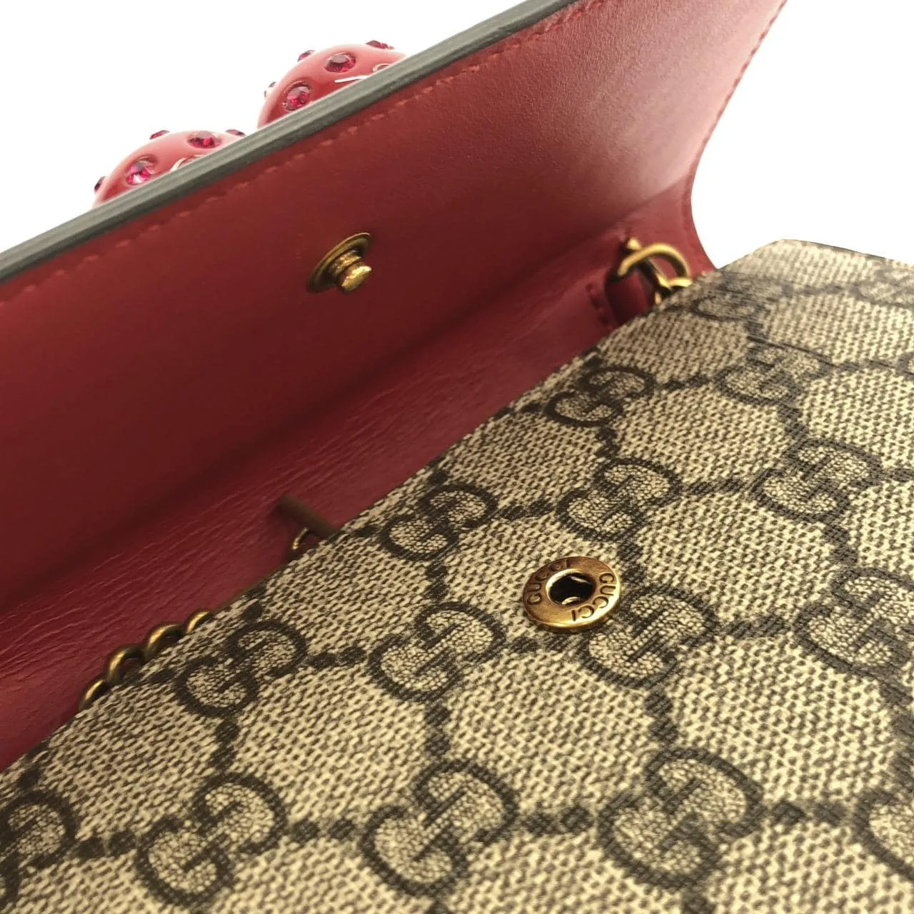 GUCCI 481291 K9GXT Shoulder Canvas 黑色 帆布 中古品A - 縮圖 5