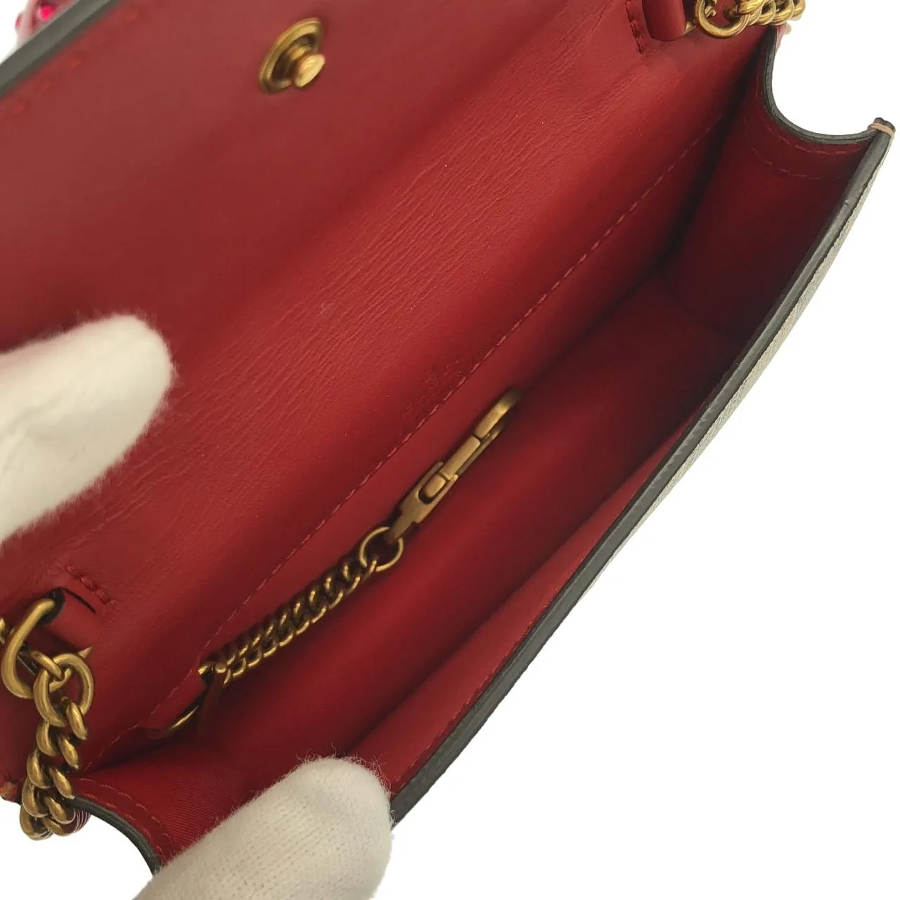 GUCCI 481291 K9GXT Shoulder Canvas 黑色 帆布 中古品A - 縮圖 7