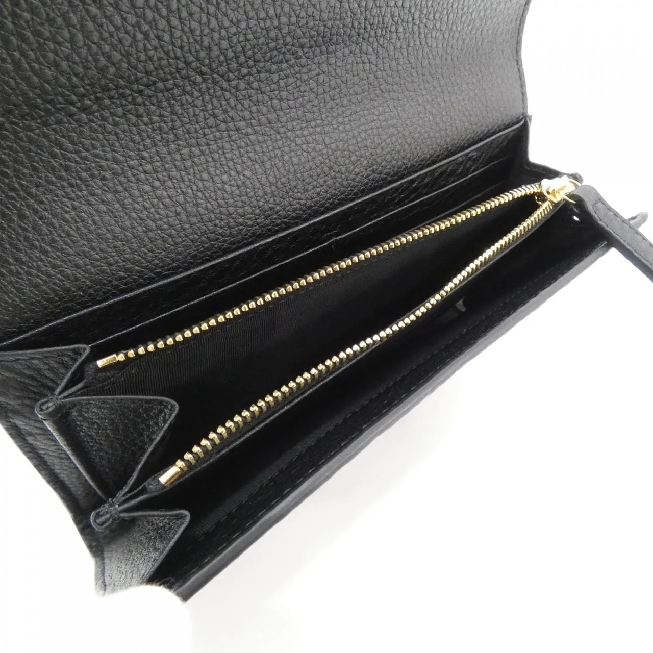 GUCCI 815922 AAEEM Wallet Leather 黑色 皮革 中古品A - 縮圖 4