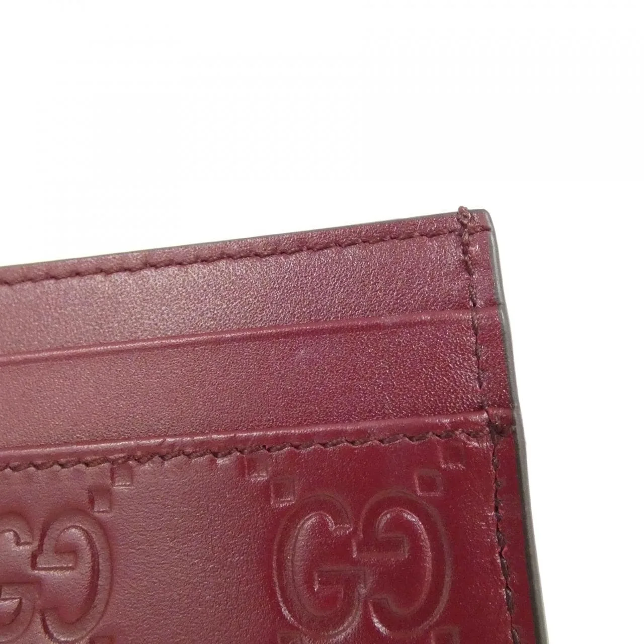GUCCI 847204 AAFDV Card Case Leather 黑色 皮革 中古品A - 縮圖 2