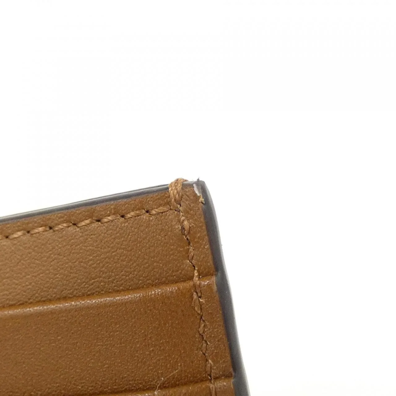 GUCCI 847204 Card Case Leather 棕色 皮革 中古品A - 縮圖 2