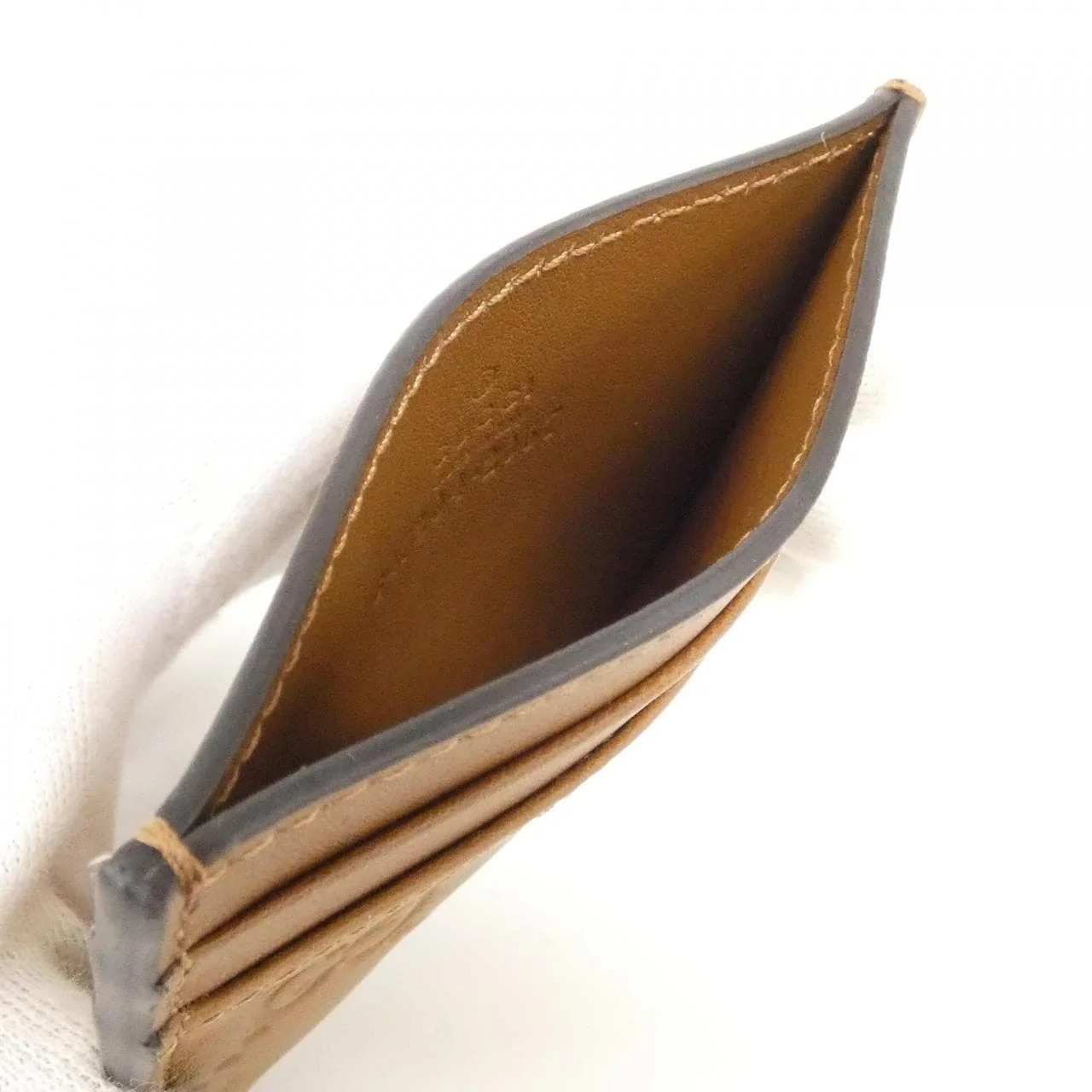 GUCCI 847204 Card Case Leather 棕色 皮革 中古品A - 縮圖 3