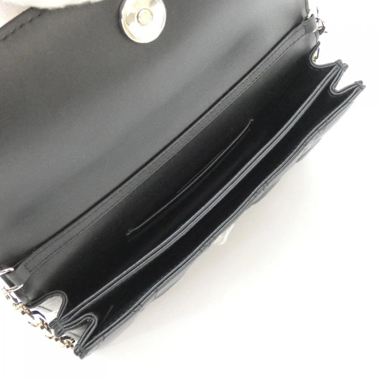 DIOR S0980ONMJ Handbag Lambskin 黑色 羊皮 中古品A - 縮圖 7