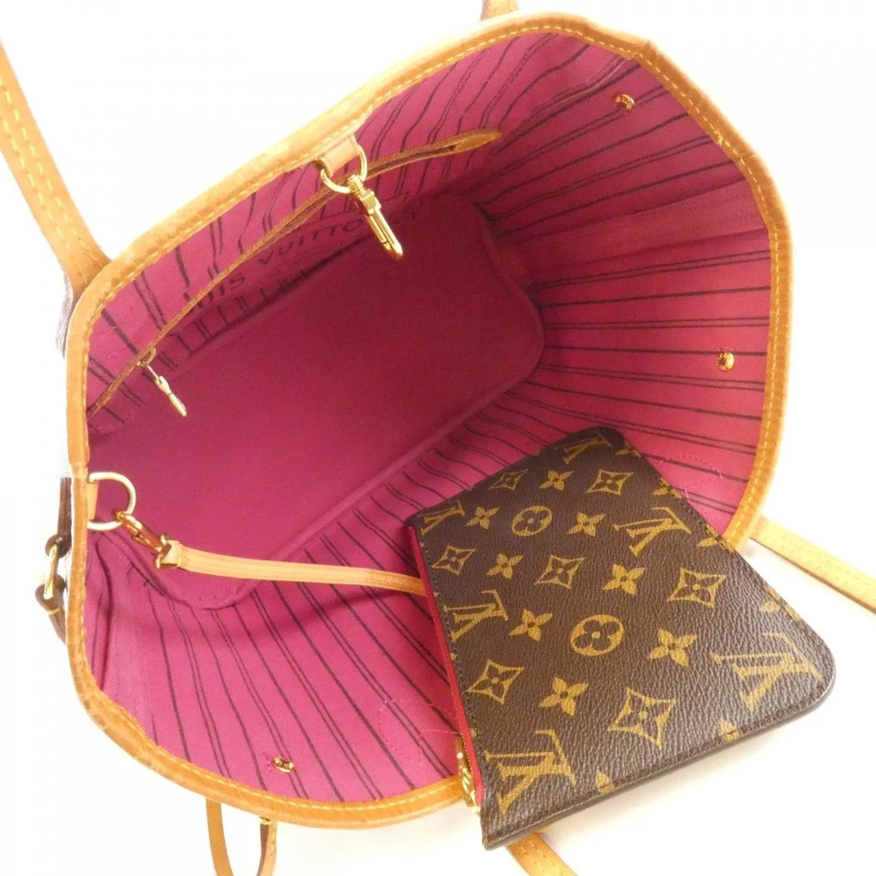 LOUIS VUITTON Neverfull M41245 Tote Monogram 黑色 Monogram 中古品B - 縮圖 7