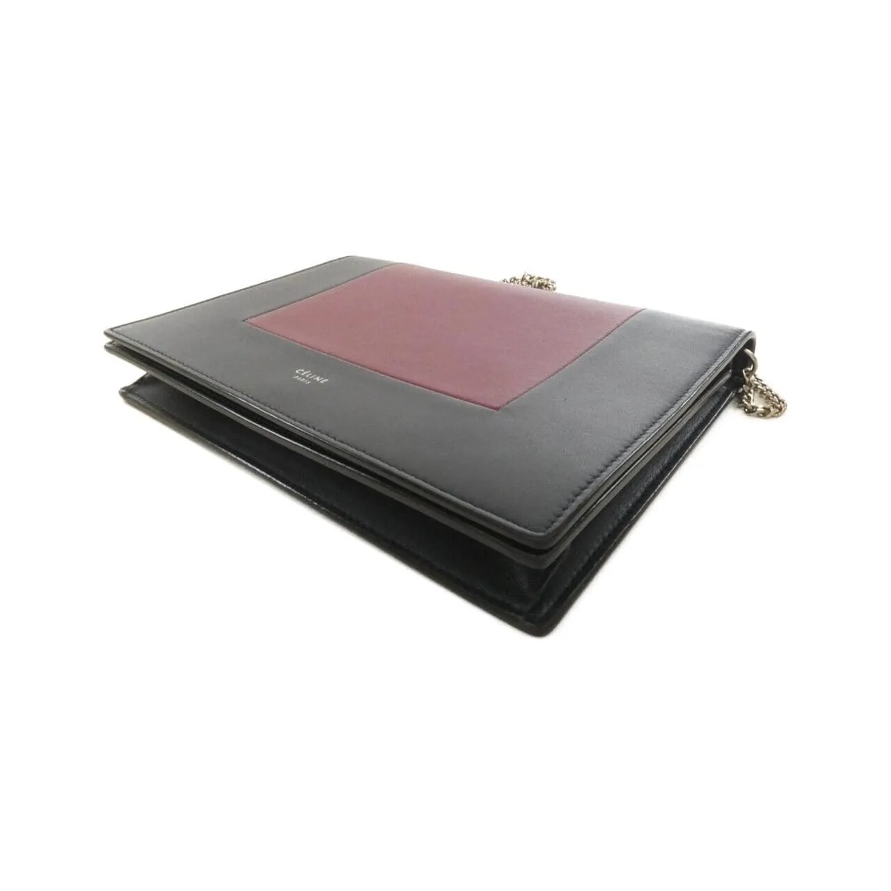 CELINE 107773AO4 Handbag Lambskin 黑色 羊皮 中古品A - 縮圖 3