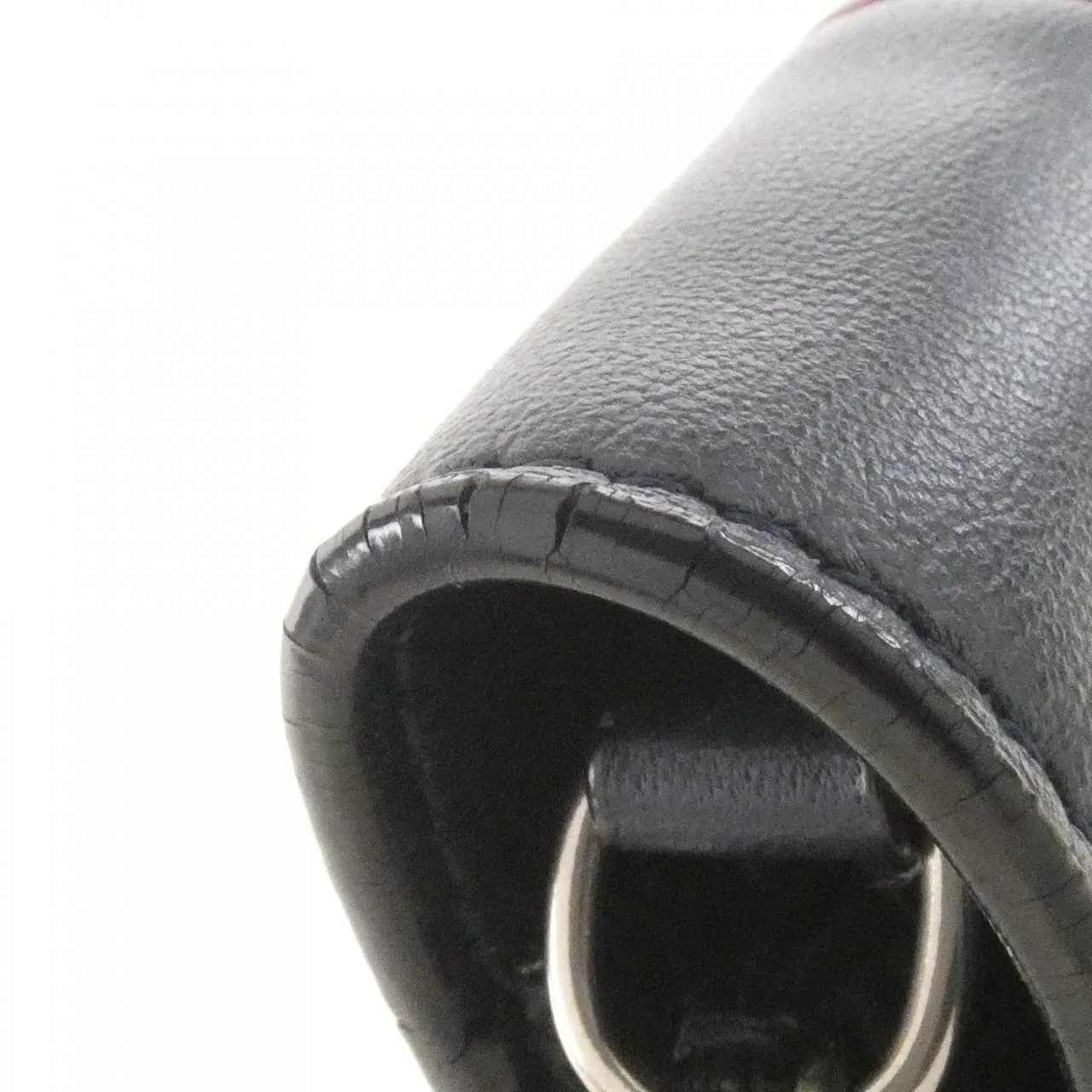 CELINE 107773AO4 Handbag Lambskin 黑色 羊皮 中古品A - 縮圖 4