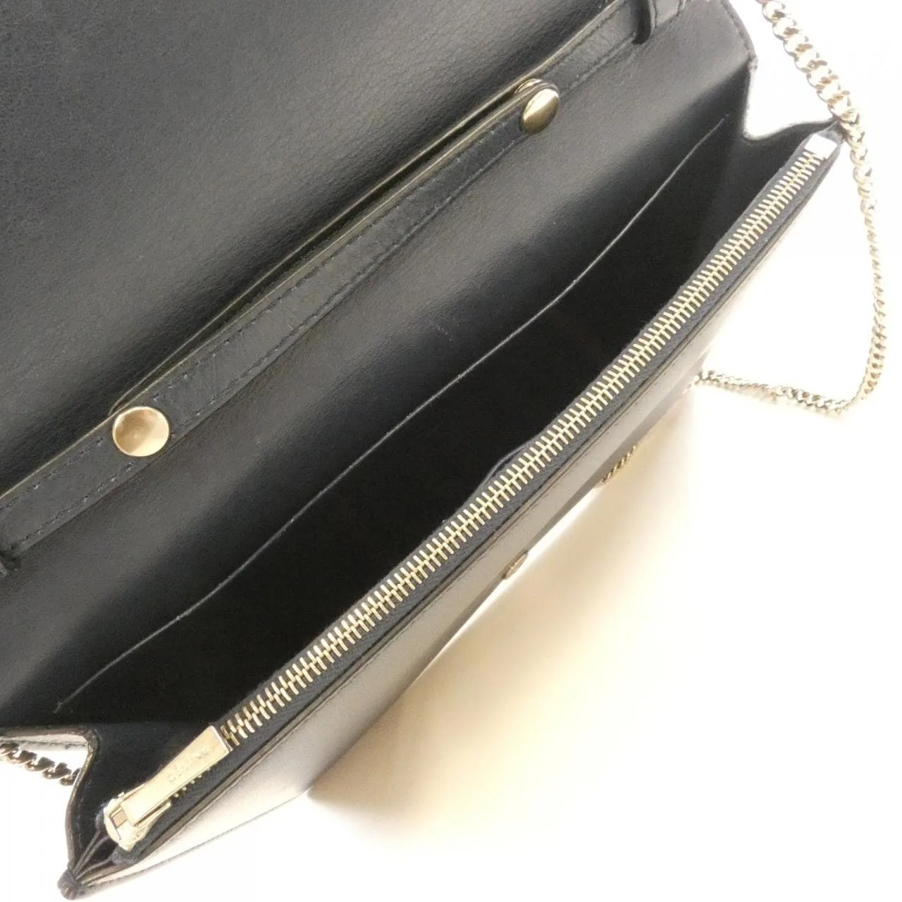 CELINE 107773AO4 Handbag Lambskin 黑色 羊皮 中古品A - 縮圖 6