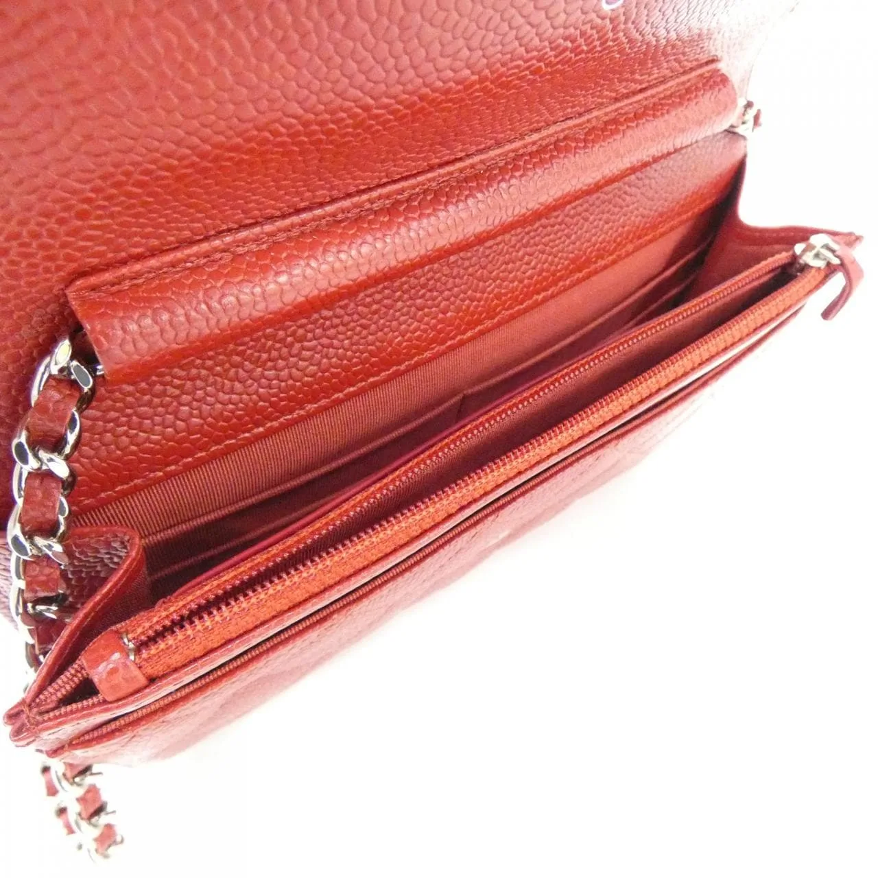 CHANEL Timeless Classic 33814 Wallet Grained Calfskin Red Grained Calfskin Rank A - Thumbnail 8