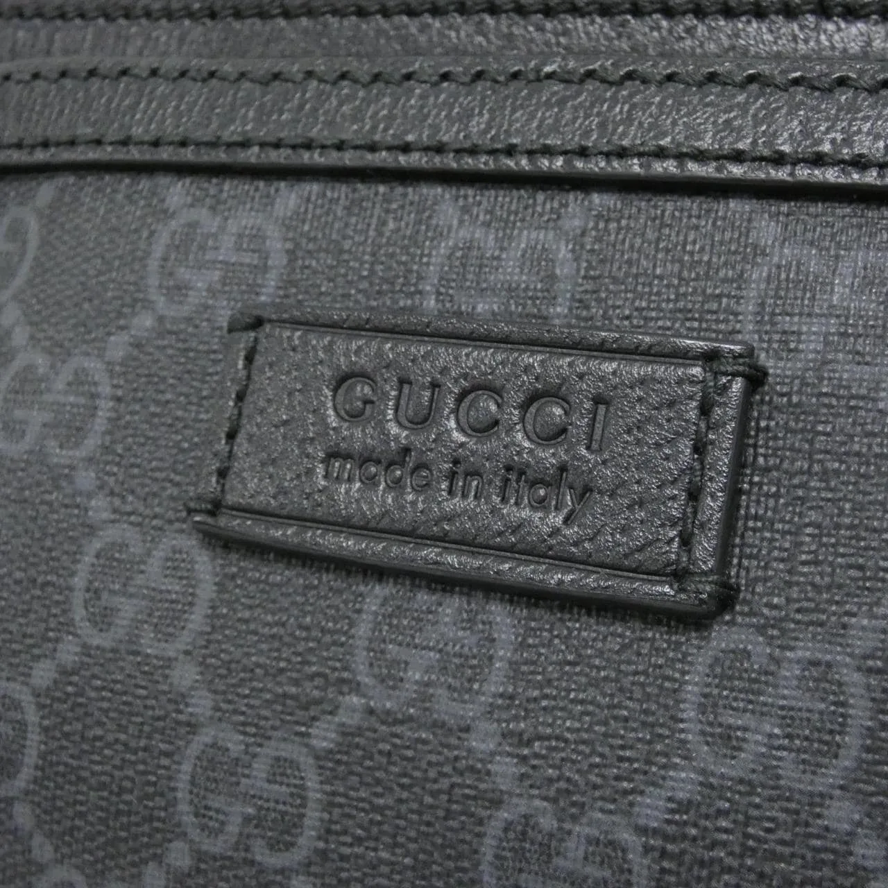 GUCCI 795463 FADJK Belt Canvas 黑色 帆布 中古品A - 縮圖 4
