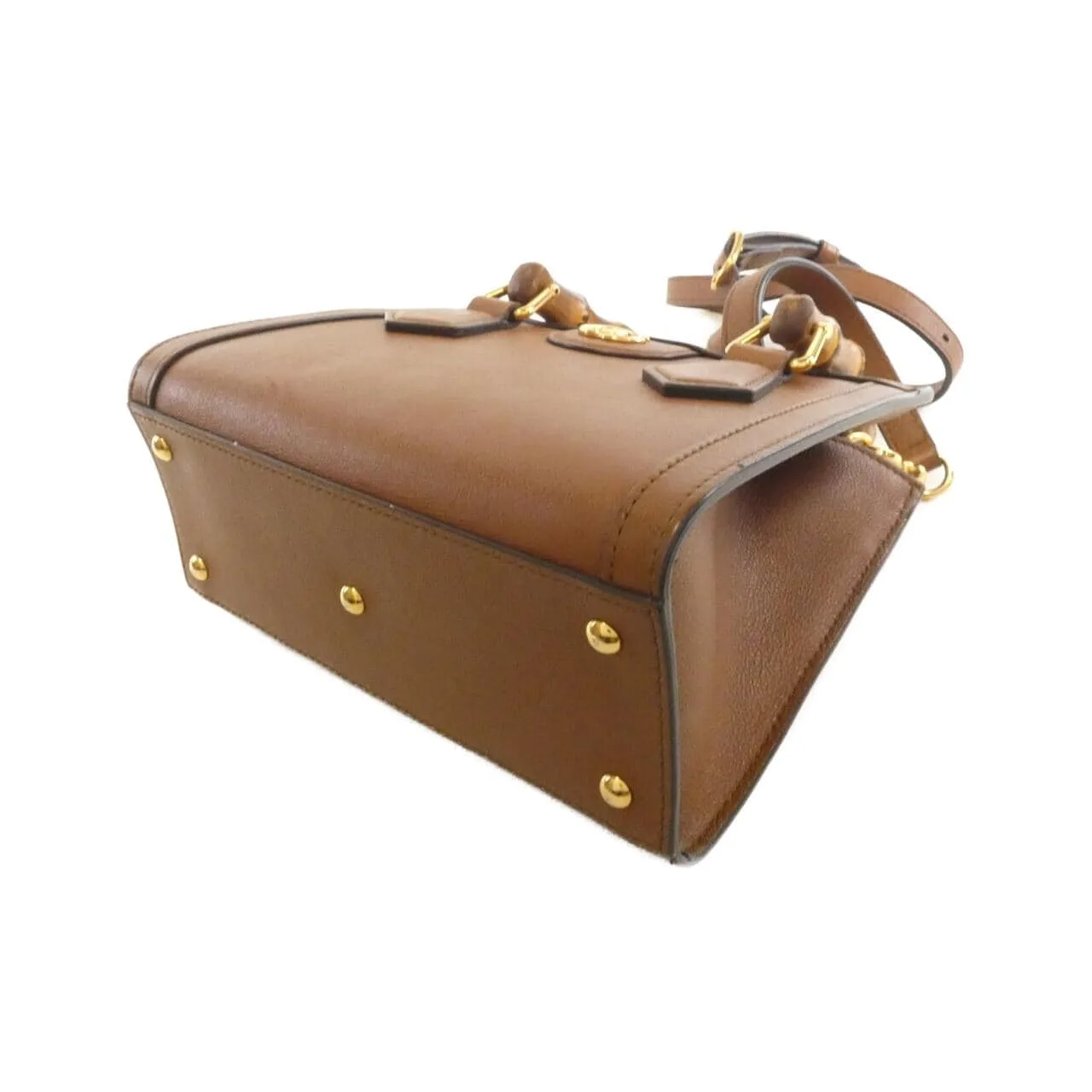 GUCCI Diana 655661 17QDT Handbag Leather Black Leather Rank B - Thumbnail 3