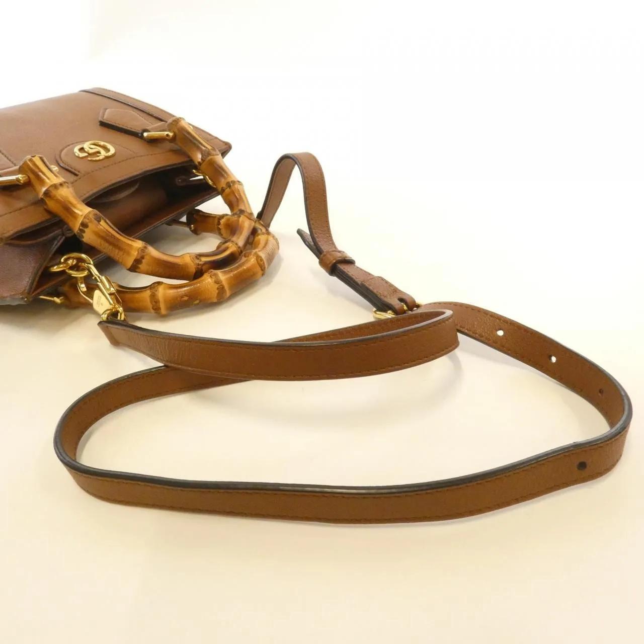 GUCCI Diana 655661 17QDT Handbag Leather Black Leather Rank B - Thumbnail 6